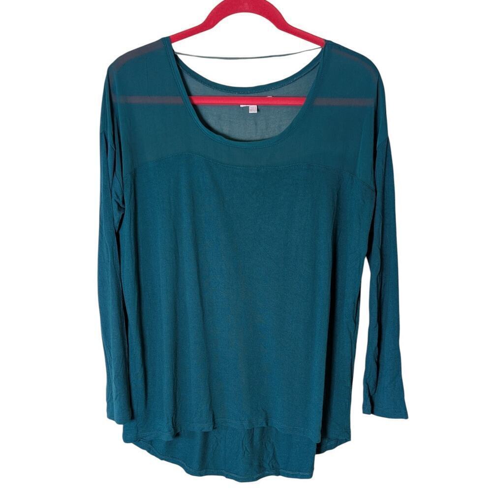 Zara Trafaluc Womens Emerald Green Top Size M Longsleeve
